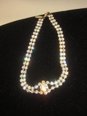 Vintage Nancy Katz Rhinestone Anklet or Bracelet